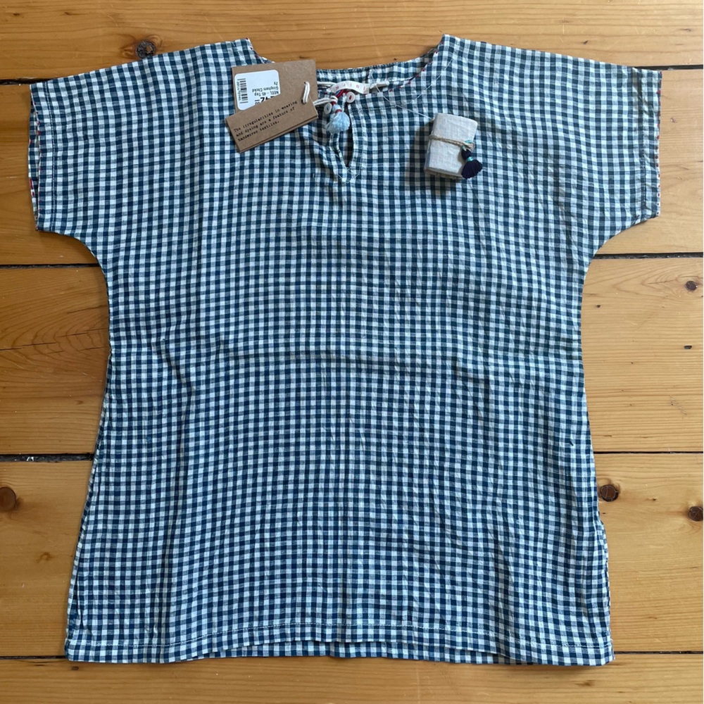 Injiri NWT Neel-45 Top Child Gingham Checkered 2y